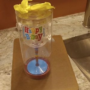 Happy birthday wine glass